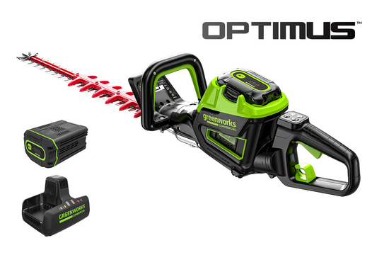 Optimus 82V 24" Hedge Trimmer with (1) 2.5Ah Battery and Dual-Port Charger | HT241-25DP