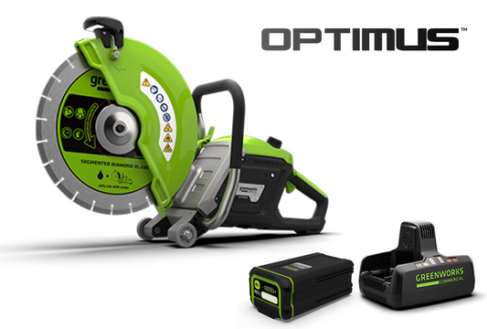 Optimus 82V 14” Power Cutter With (1) 6 Ah Battery and Dual Port Charger | PC141-6DP