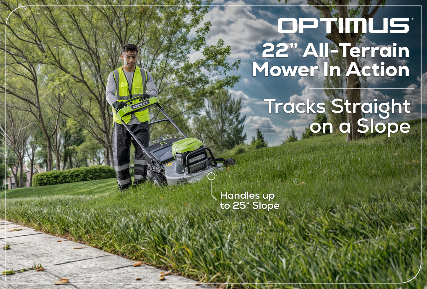 Optimus ATM 22" Mower with (2) CORE530 batteries, DP Charger | ATM22A-C5DP