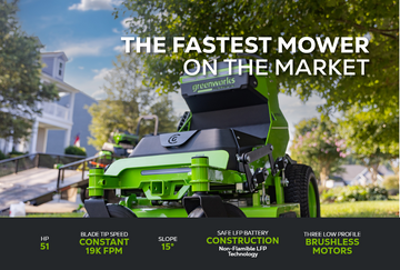 OptimusZ 60 Inch 18kWh Commercial Stand-On Mower | Greenworks 