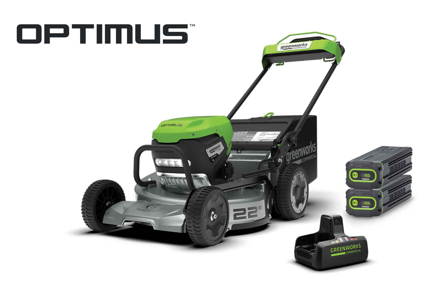 Optimus 82V 22” Self-propelled Mower With (2) 8 Ah Batteries And Dual Port Charger | LM221S-82DP