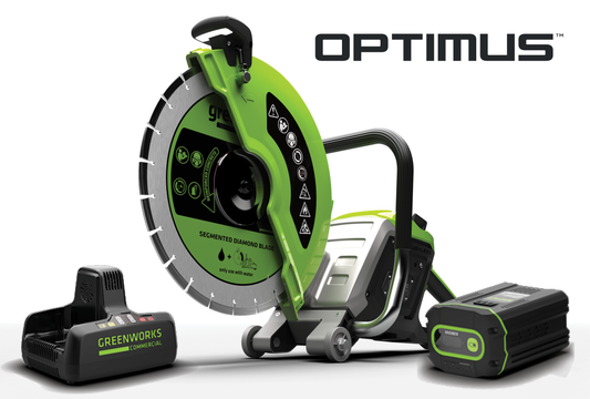 Optimus 82V 14” Power Cutter With (1) 6 Ah Battery and Dual Port Charger | PC141-6DP