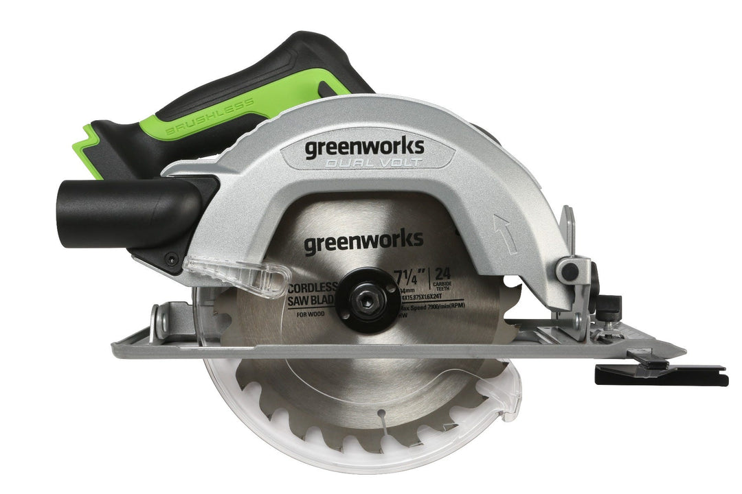 Greenworks 24V 7-1/4-Inch Brushless Circular Saw, Battery Not Included