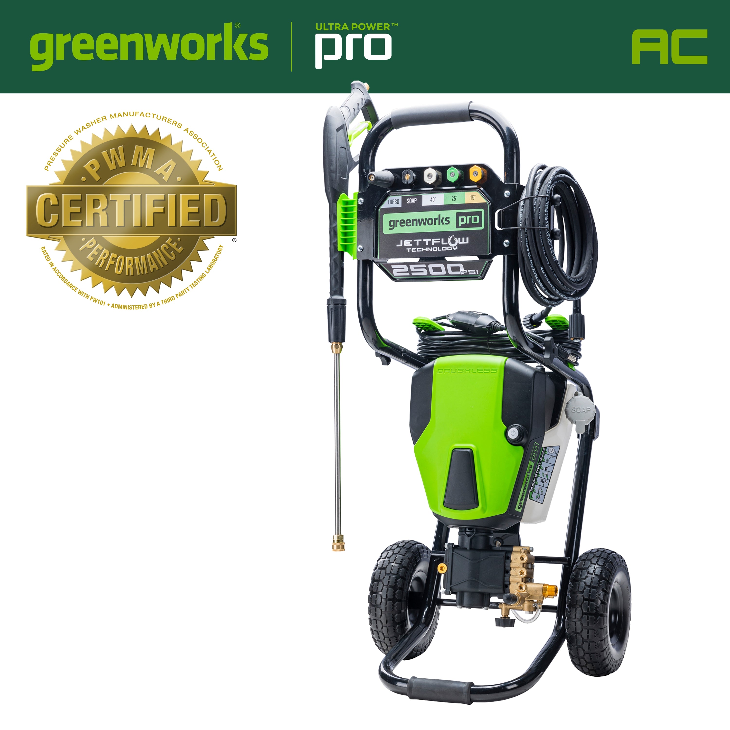 Lowes greenworks deals 2000 psi